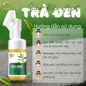 Hướng dẫn sử dụng sữa rửa mặt đầu cọ làm sạch sâu lỗ chân lông.