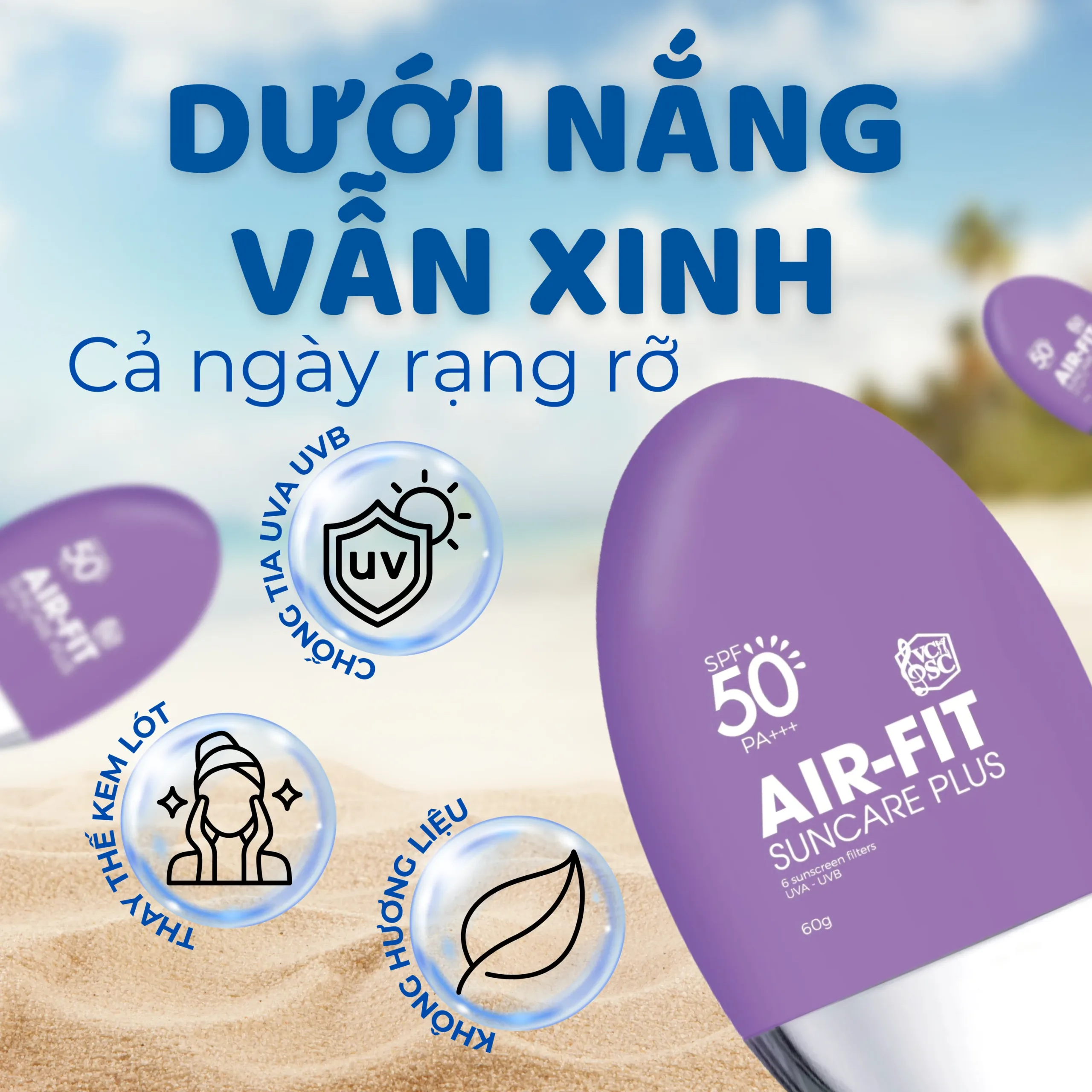 Kem chống nắng Air Fit 60g